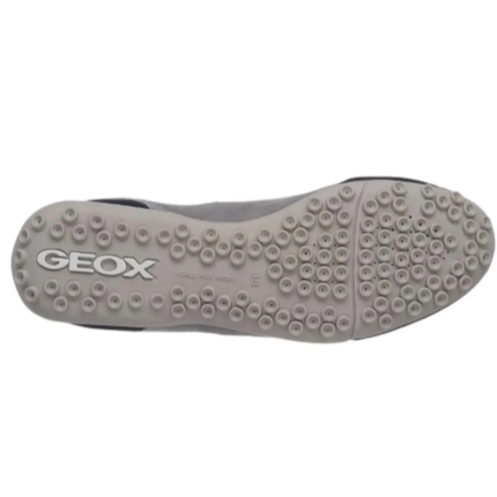 Geox D Snake B Navy Grey Canvas Suede Breathable Sneakers Women's 5 35 NEW BNIB